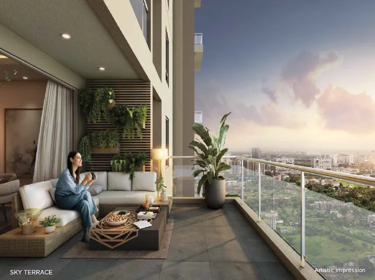 Sky terrace seating area New Town