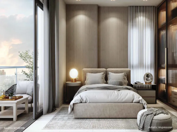 Modern bedroom interior Kolkata flat